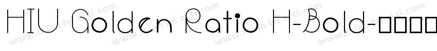 HIU Golden Ratio H-Bold字体转换